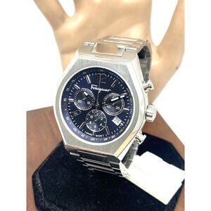 Salvatore Ferragamo Mens Watch SFUV00522 Swiss Quartz Chronograph Blue Dial 42mm